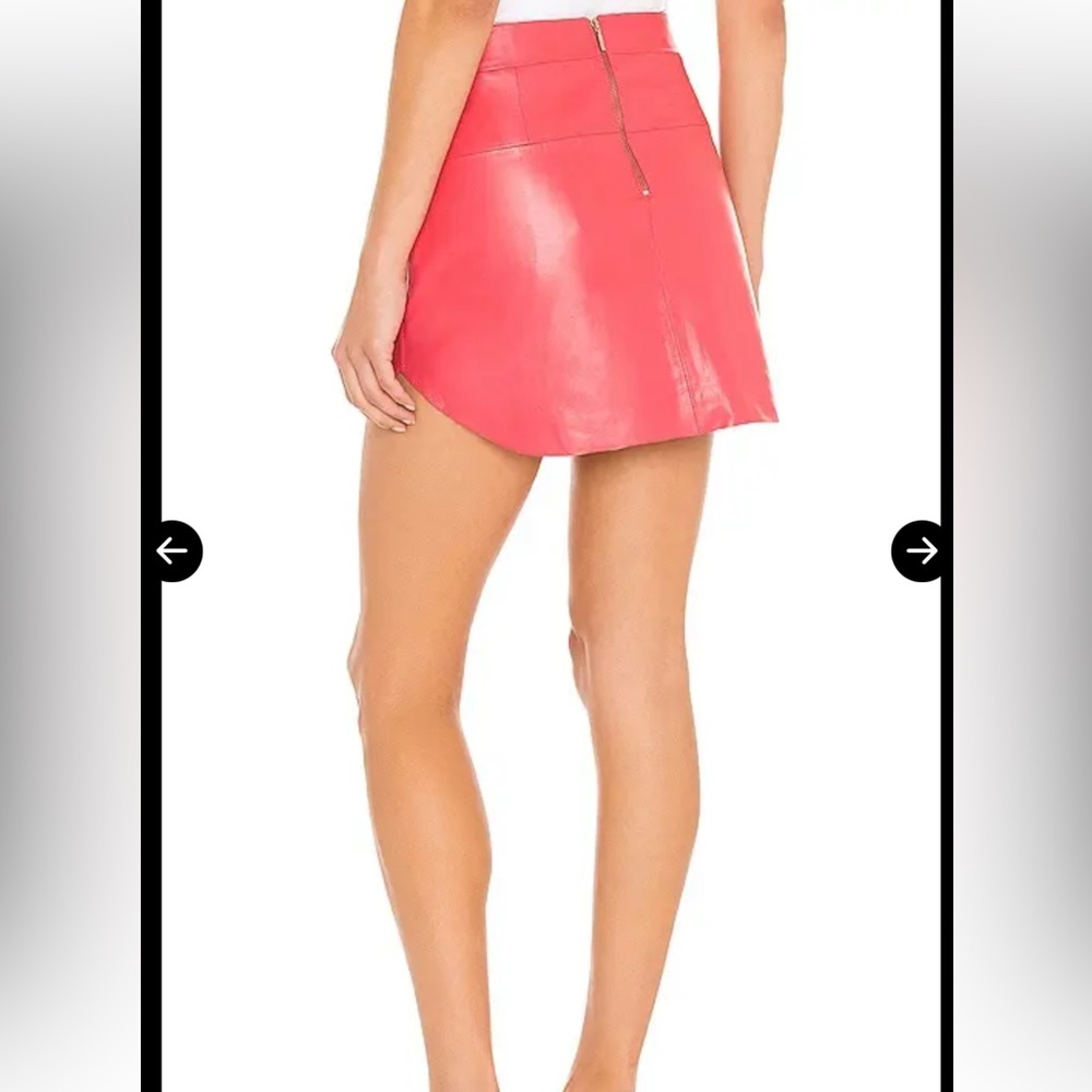 NWT Karina Grimaldi Leather Mini Skirt - Picture 2 of 10